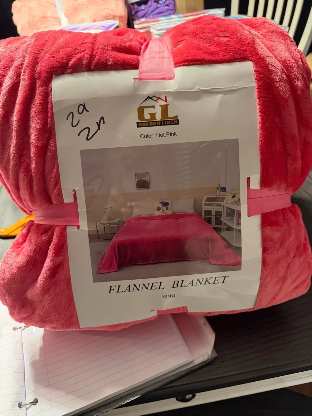 Hot Pink Flannel Blanket - King 4.5 lbs ultra soft